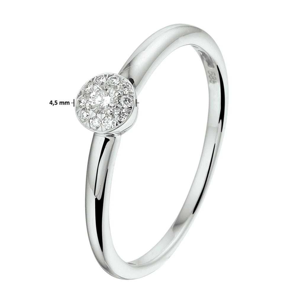 Ring diamant 0.09ct h si