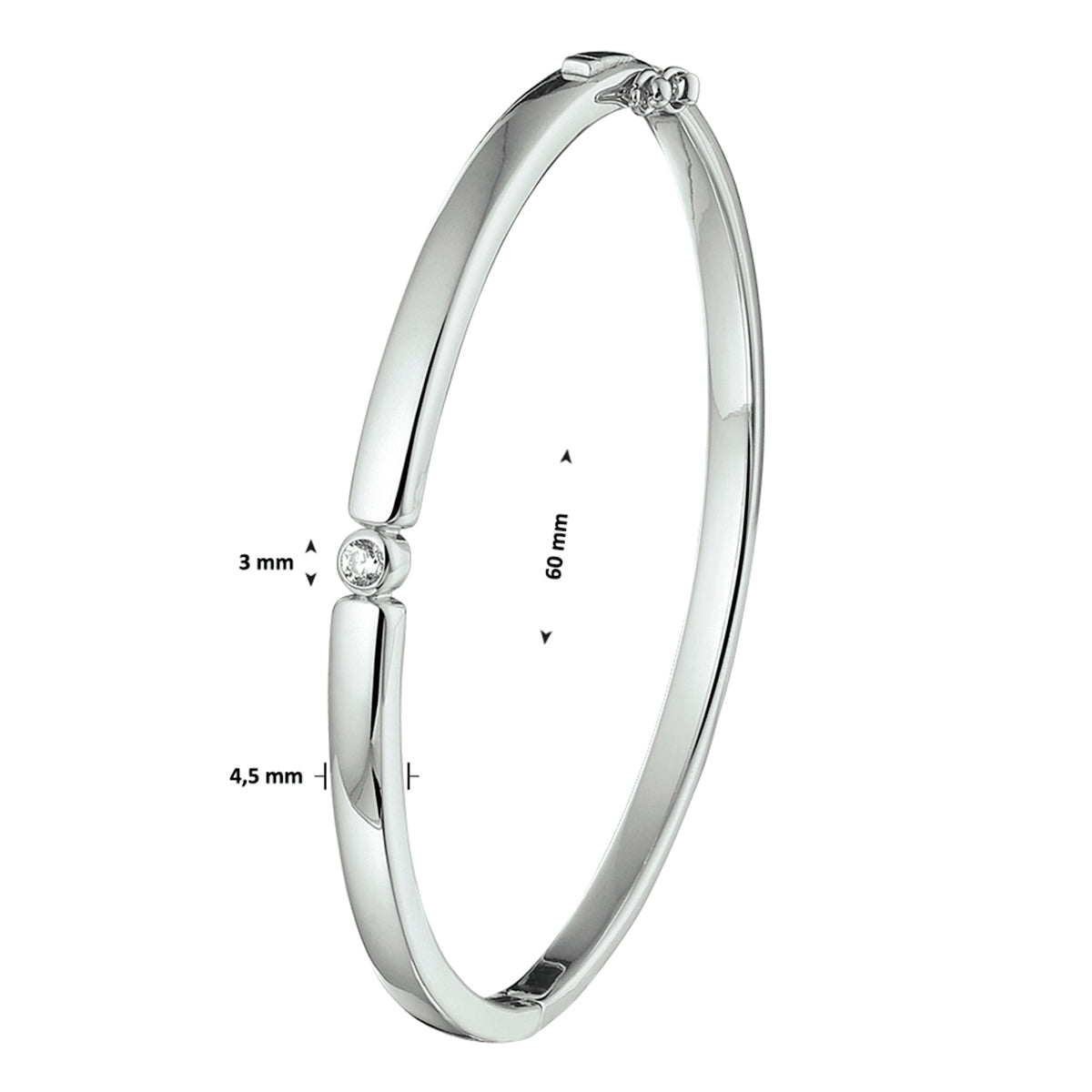Bangle scharnier zirkonia 4.5 x 60 mm
