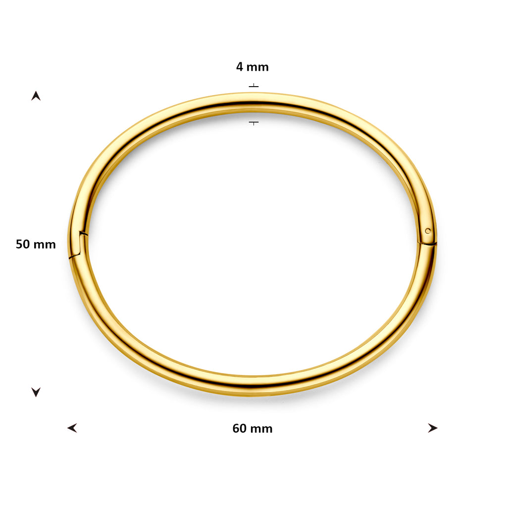 Bangle scharnier ion plating ronde buis 4.0 mm 60 mm