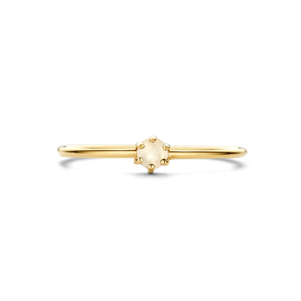 Ring met geboortesteen maansteen juni