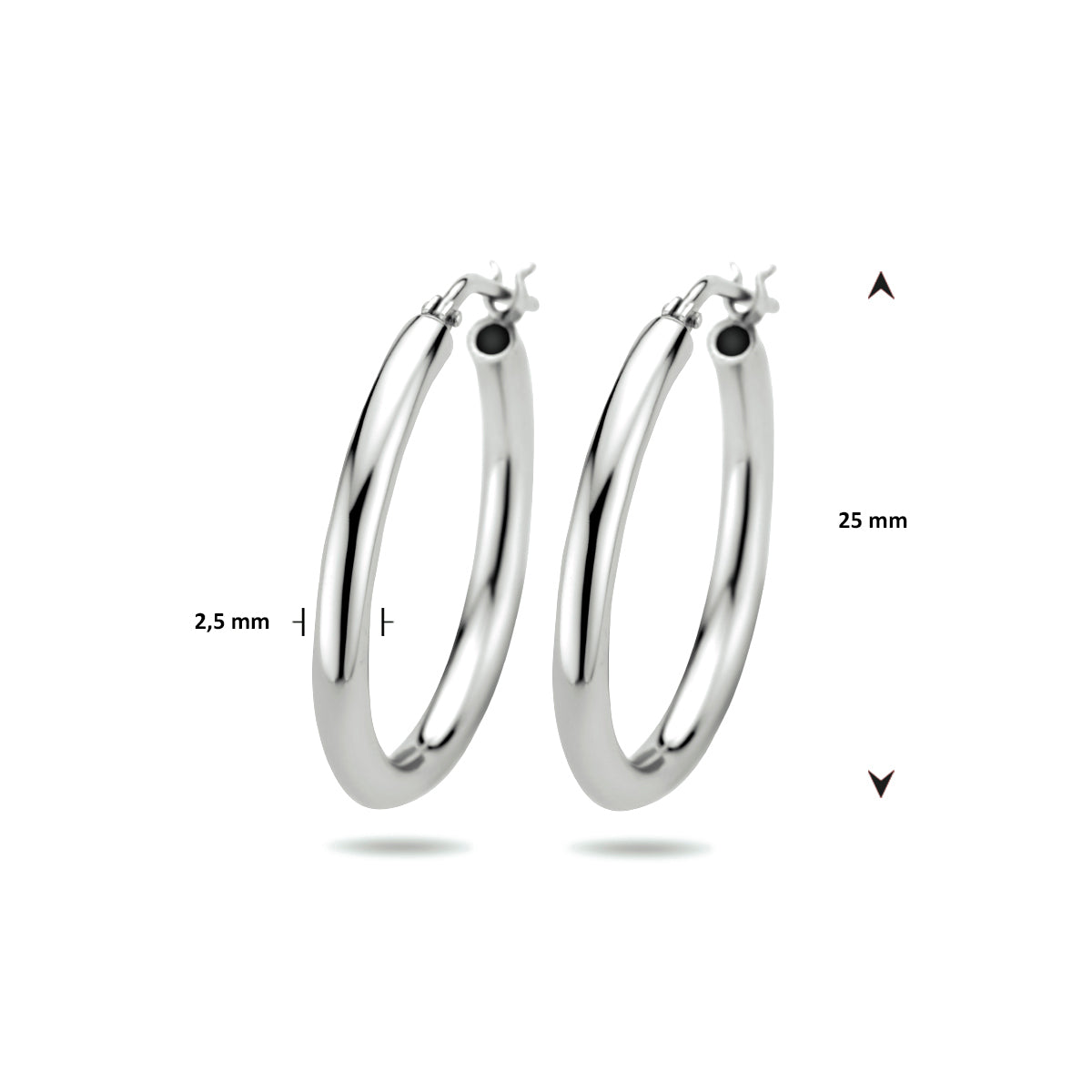 Oorringen 2.5 mm ronde buis