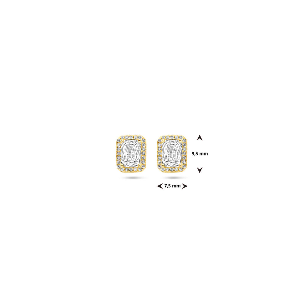 Oorknoppen zirkonia halo 9.5 mm 1 micron