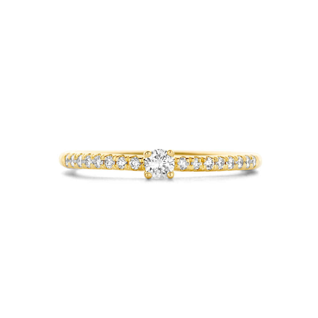 Aanzoeksring diamant 0.25ct h si
