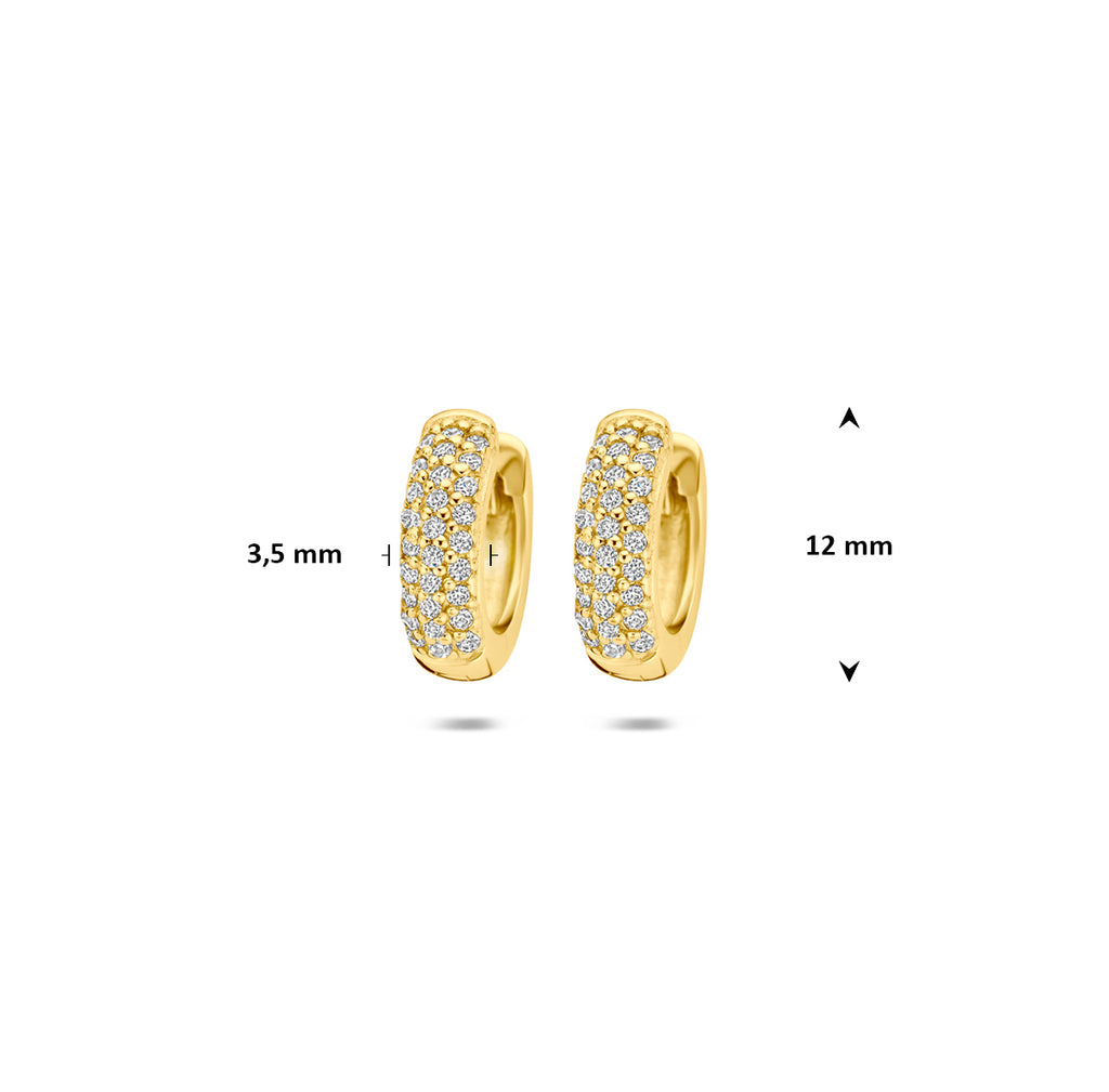 Klapoorringen zirkonia 12 mm 1 micron