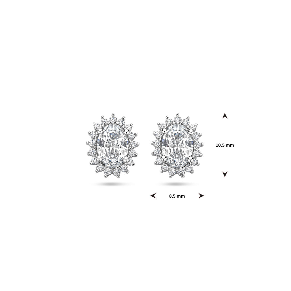 oorknoppen zirkonia 10.5 mm