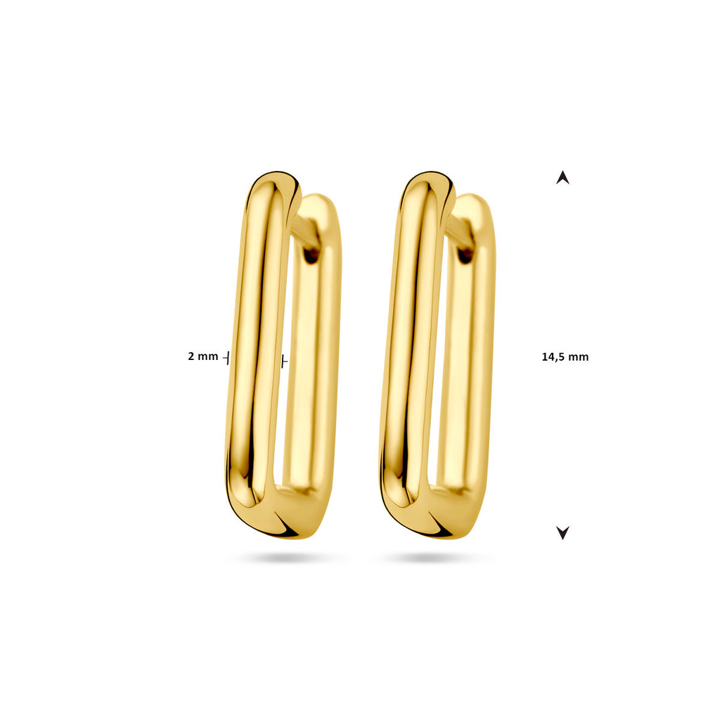 Klapoorringen - verguld zilver