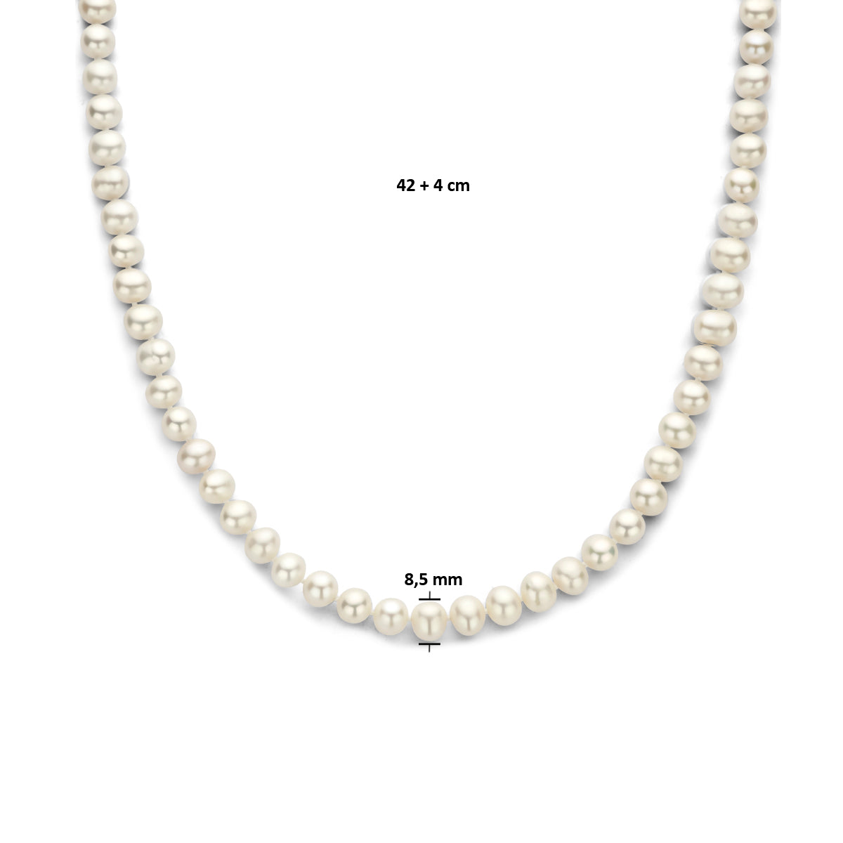 Collier parels 8.5 mm