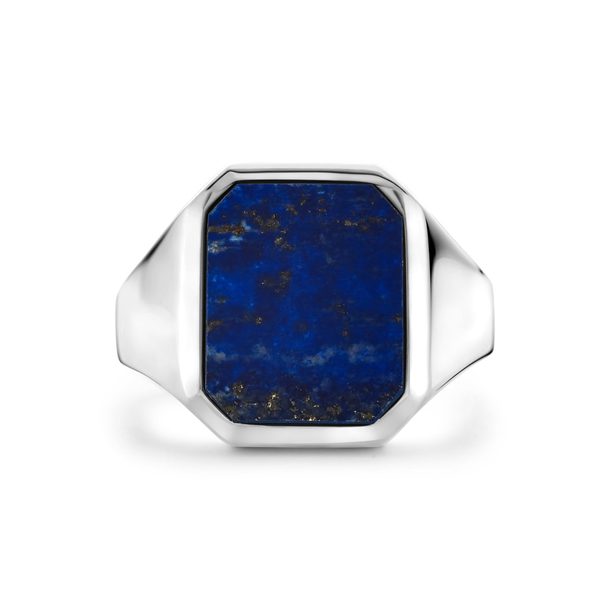 Zegelring massief lapis 13 x 11mm