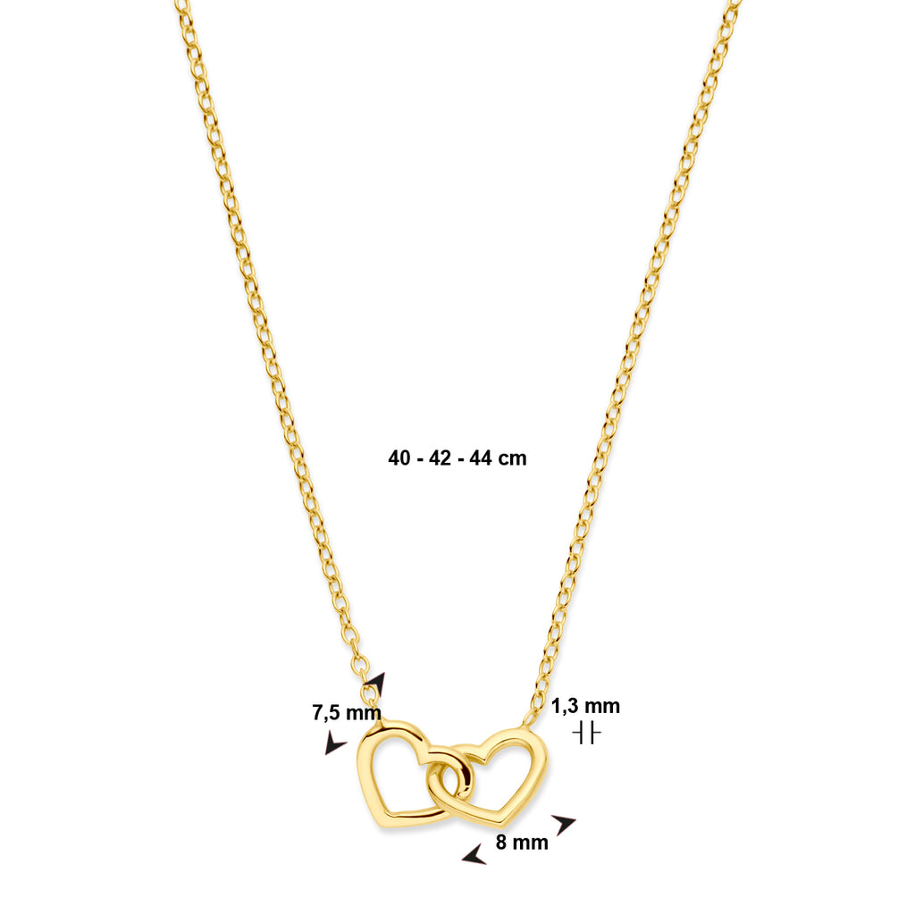Collier hartjes 40 - 42 - 44 cm