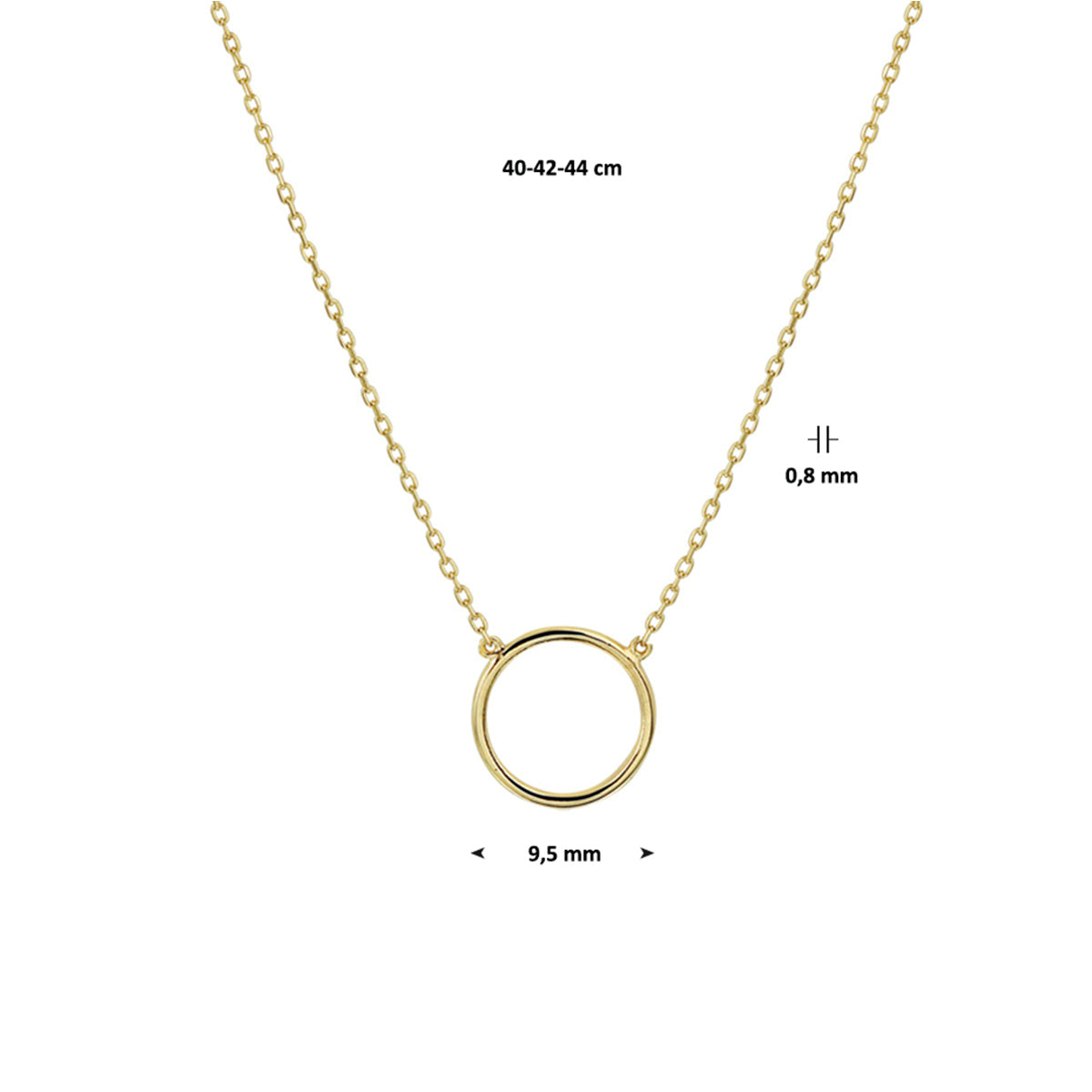 Collier rondje 40 - 44 cm