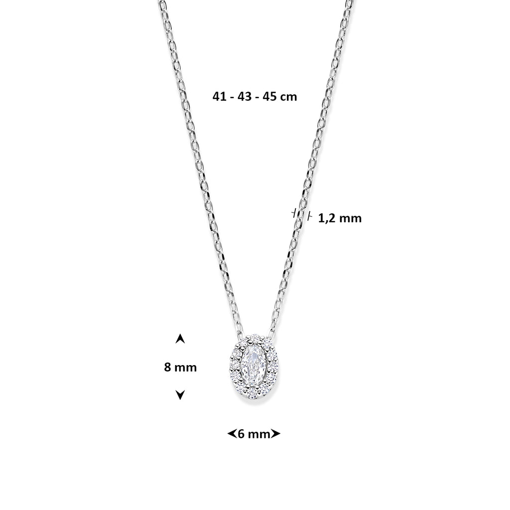 Collier zirkonia 41 - 43 - 45 cm