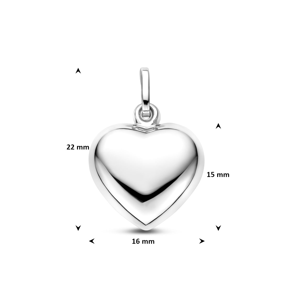 Hanger - zilver hartje