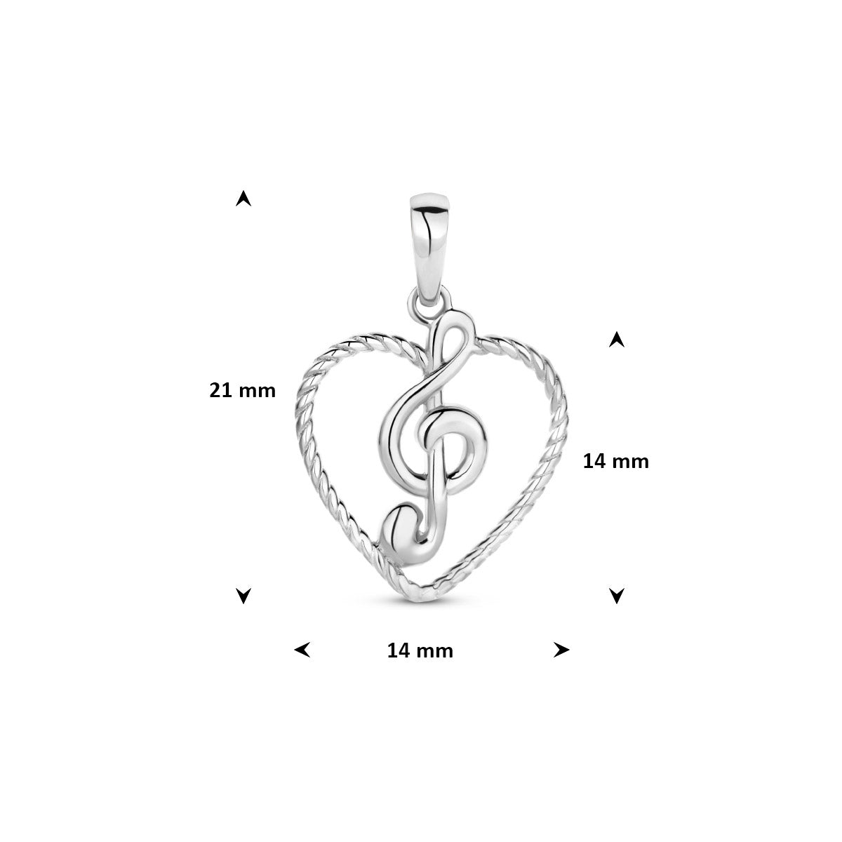 Hanger hart en muzieknoot