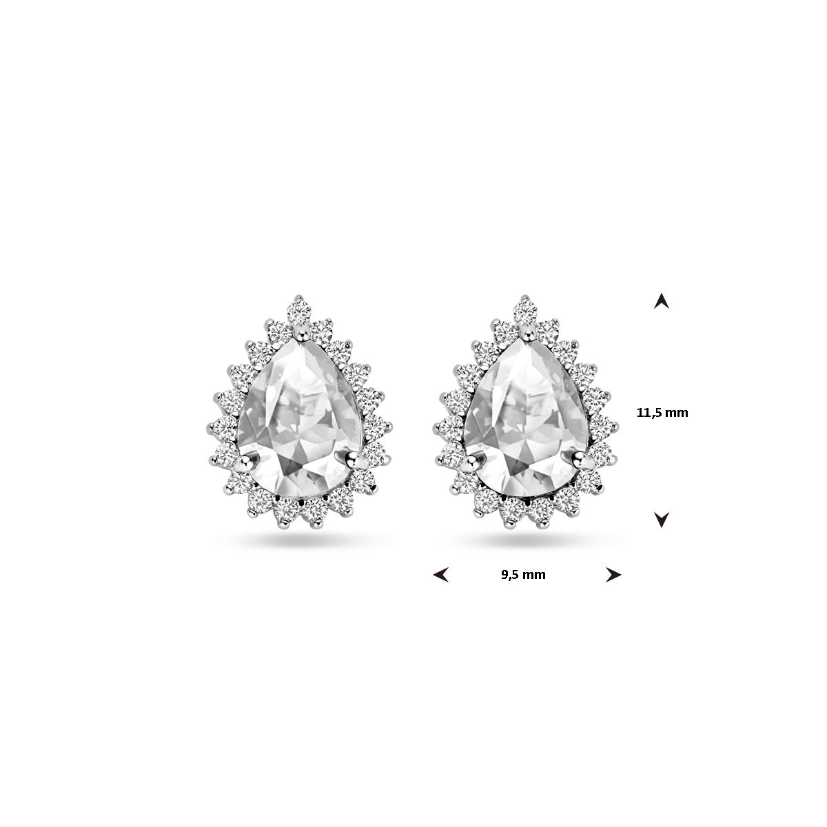 Oorknoppen zirkonia 11.5 mm
