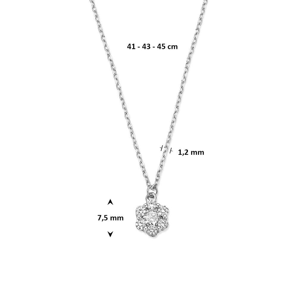 Collier zirkonia 41 - 43 - 45 cm