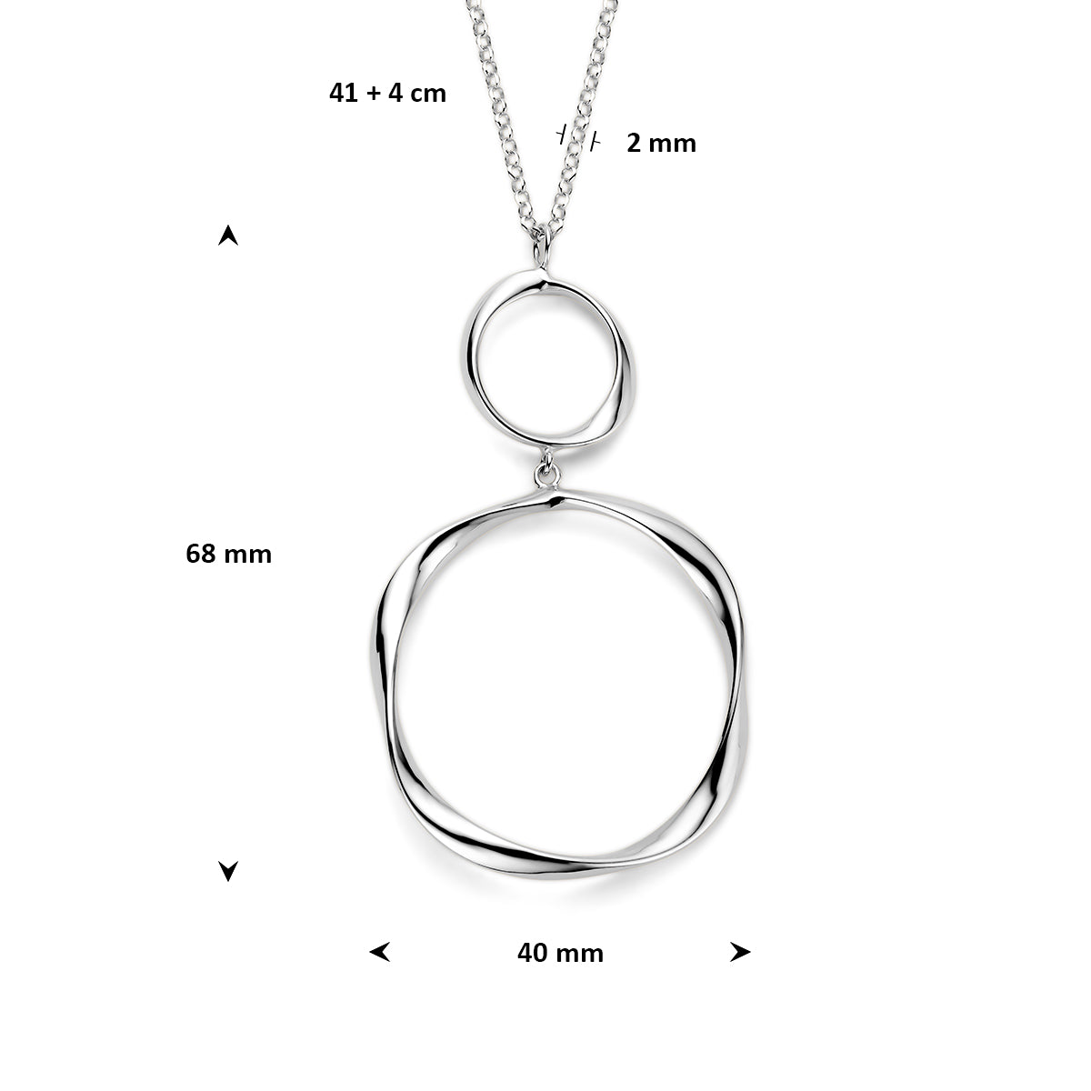 Collier gedraaid 41 + 4 cm