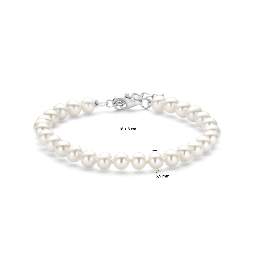 Armband parel 5.5 mm 18 + 3 cm