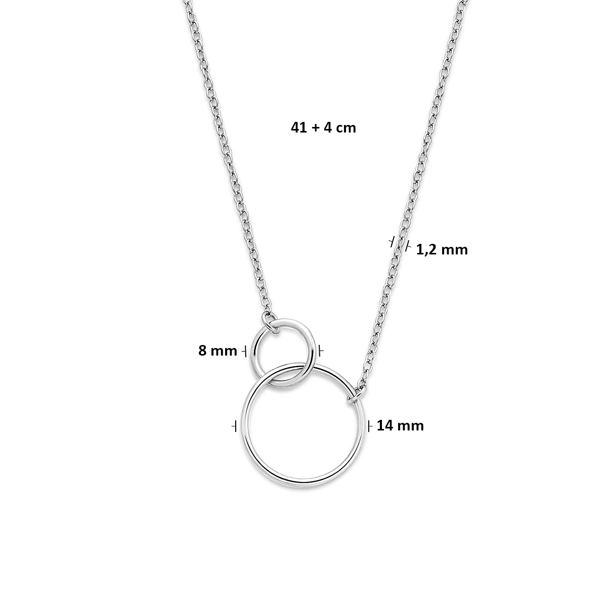 Collier rondjes 41 + 4 cm