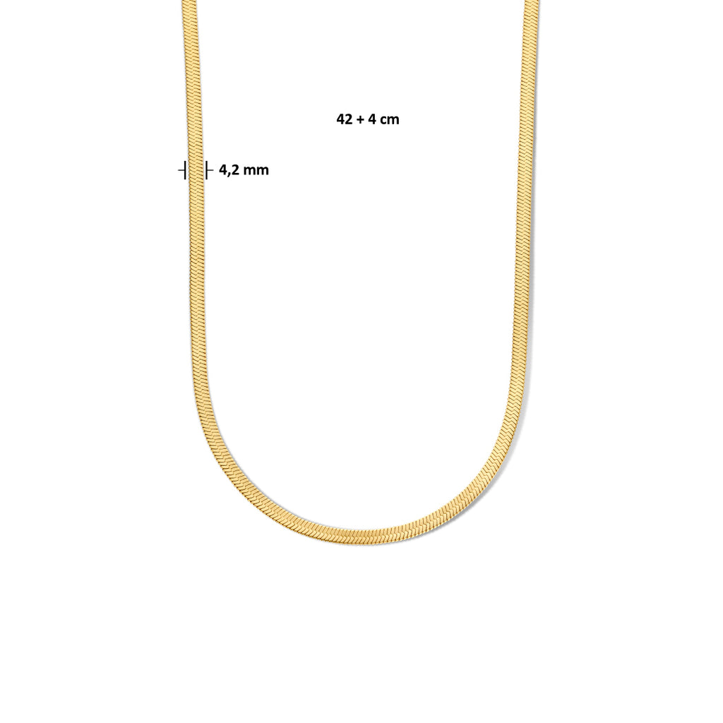 Collier slang plat 4.2 mm 42 + 4 cm ion plating