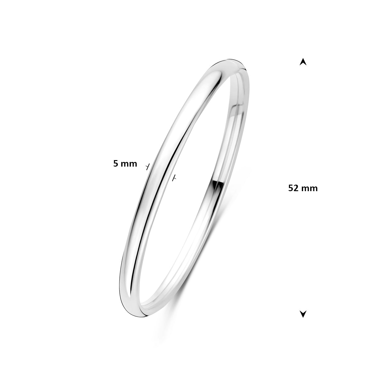 Bangle dop 5 mm ovale buis