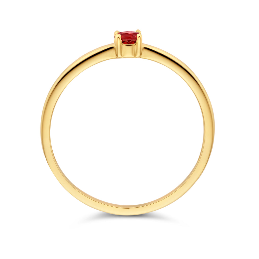 Ring met geboortesteen granaat januari