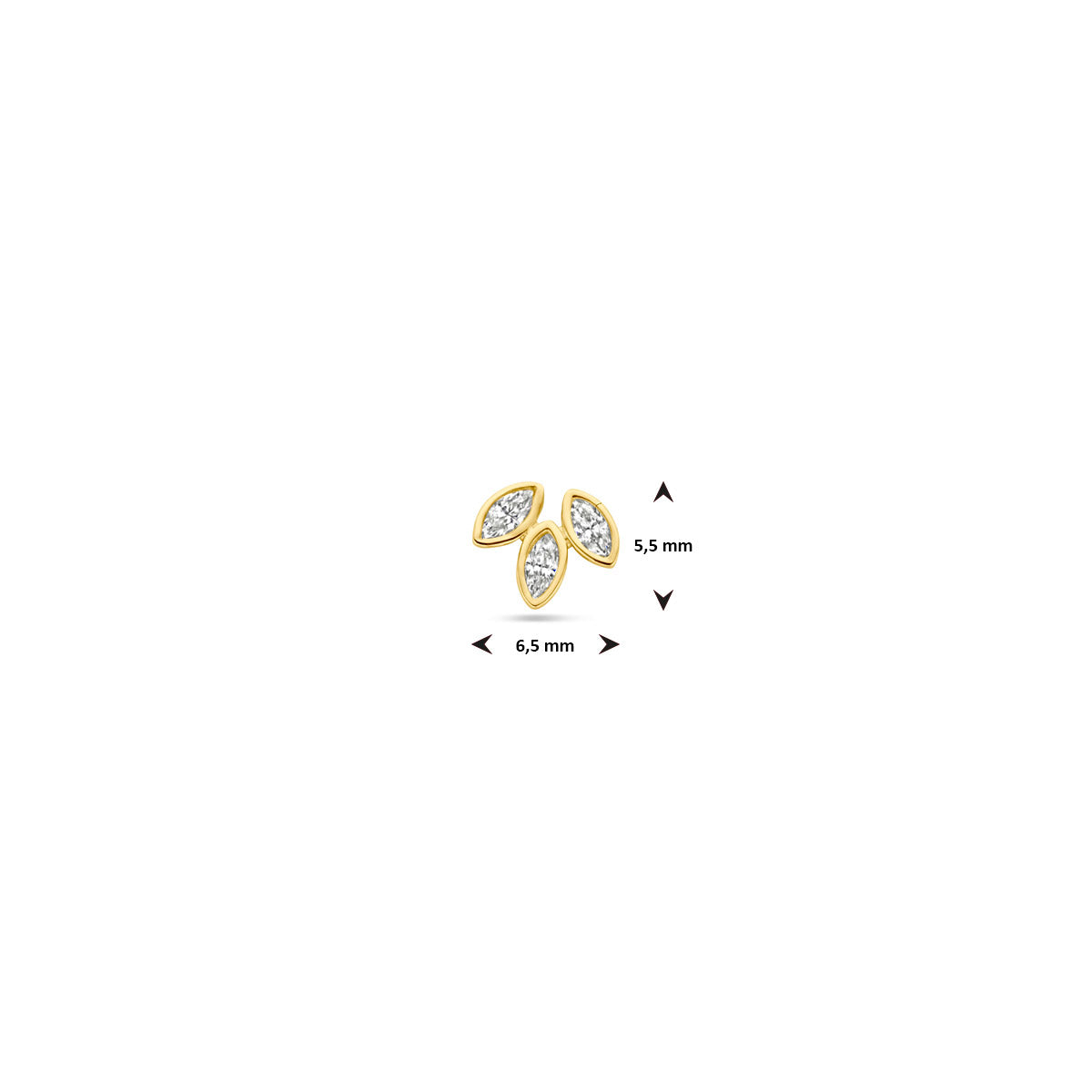 Flat back piercing zirkonia 5.5 mm