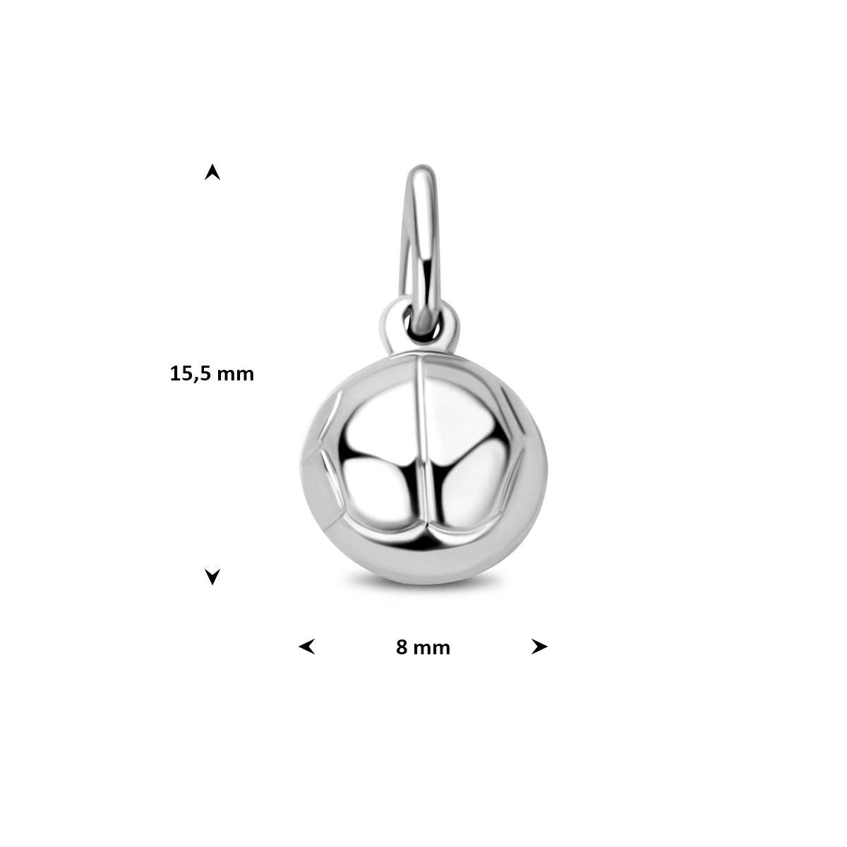 ZILVEREN HANGER 8MM BAL GLAD