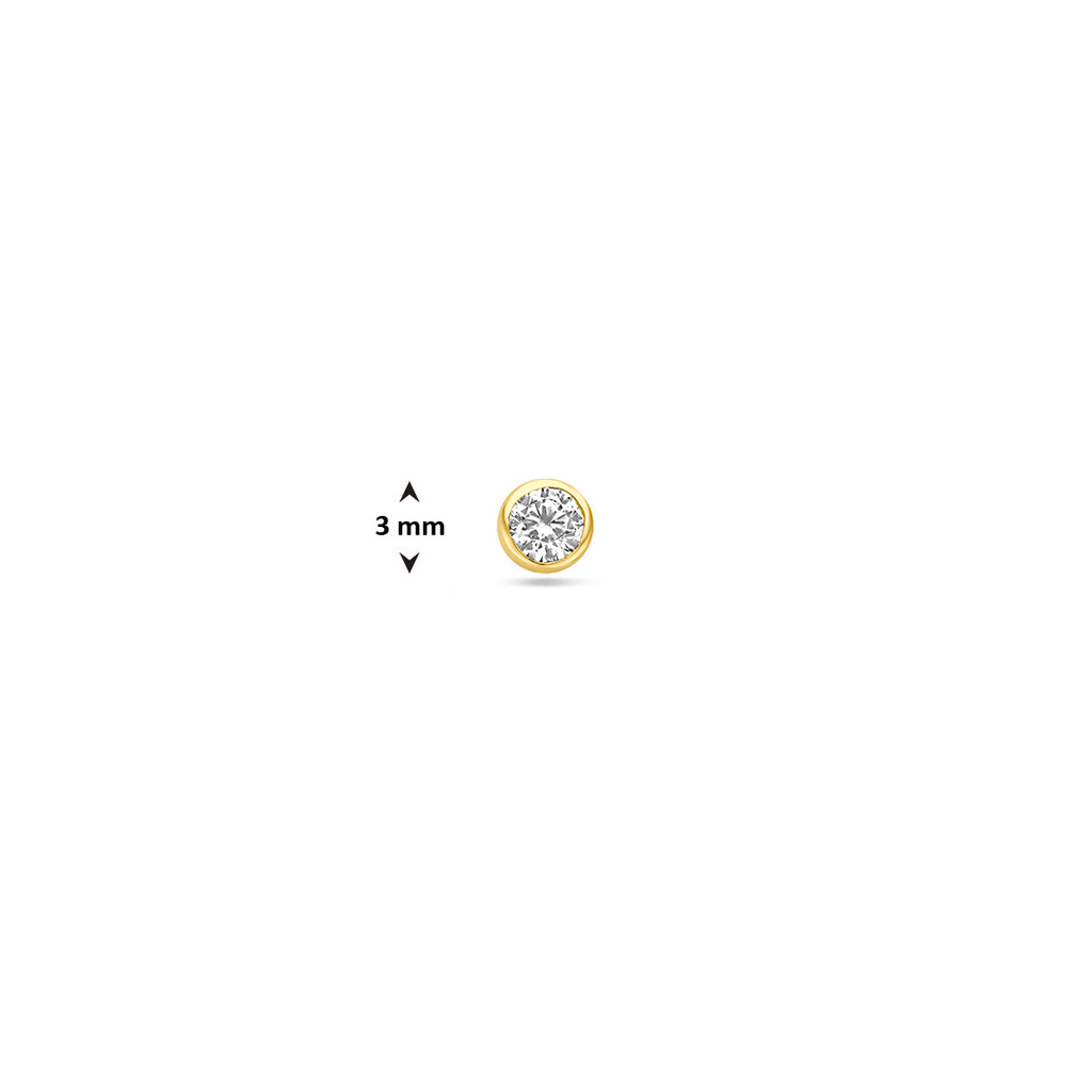 Geelgoud piercings schroefdraad