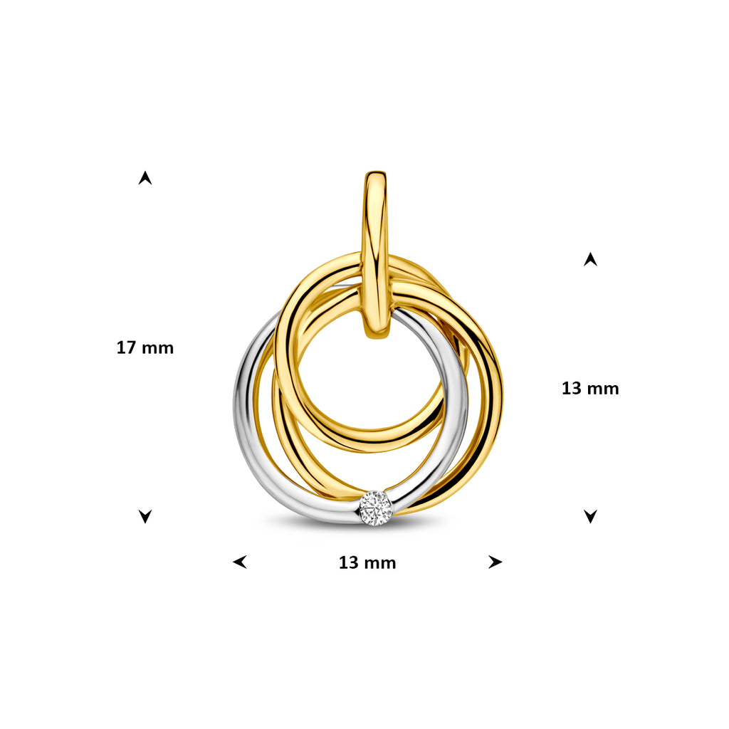 Hanger diamant 0.02ct h si