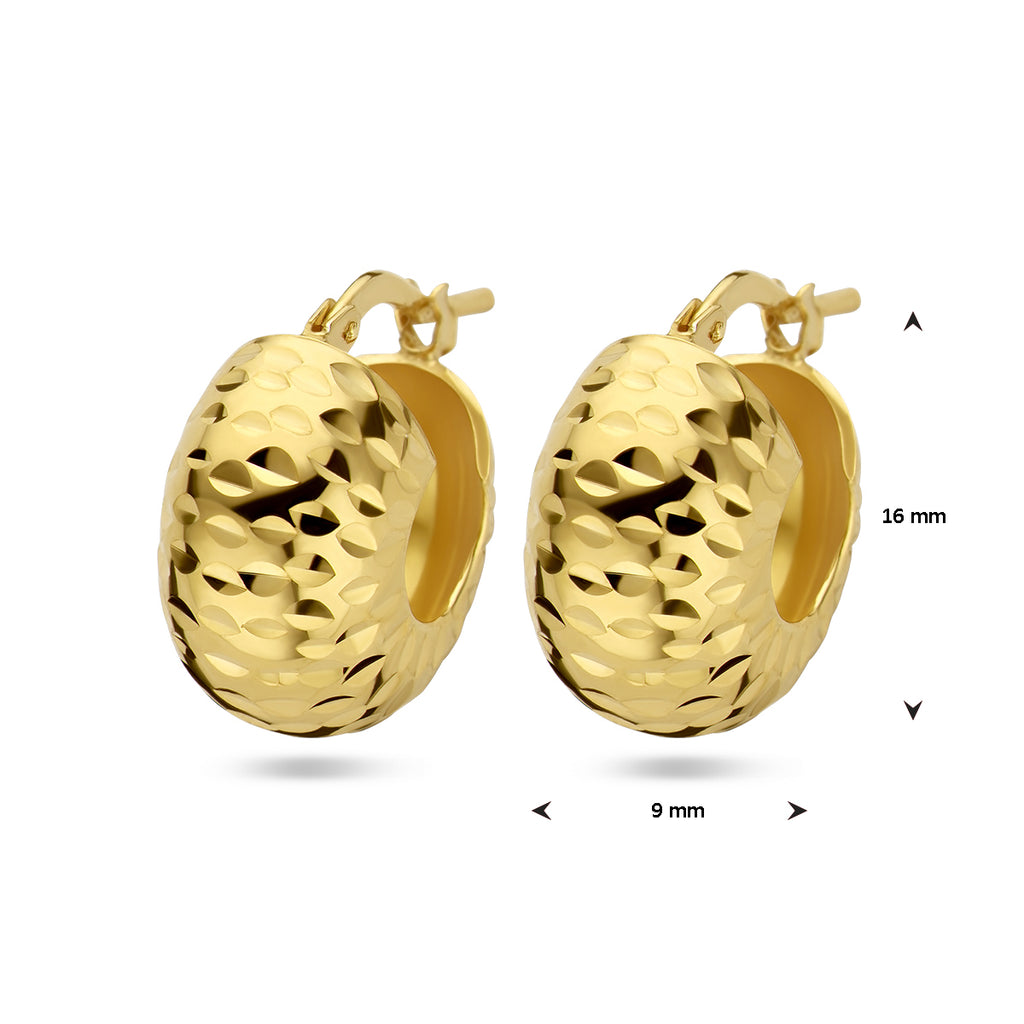 Oorringen gediamanteerd 1 micron
