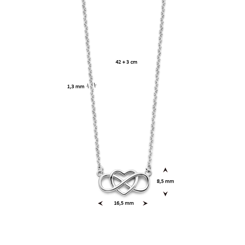 Collier hart en infinity 42 + 3 cm