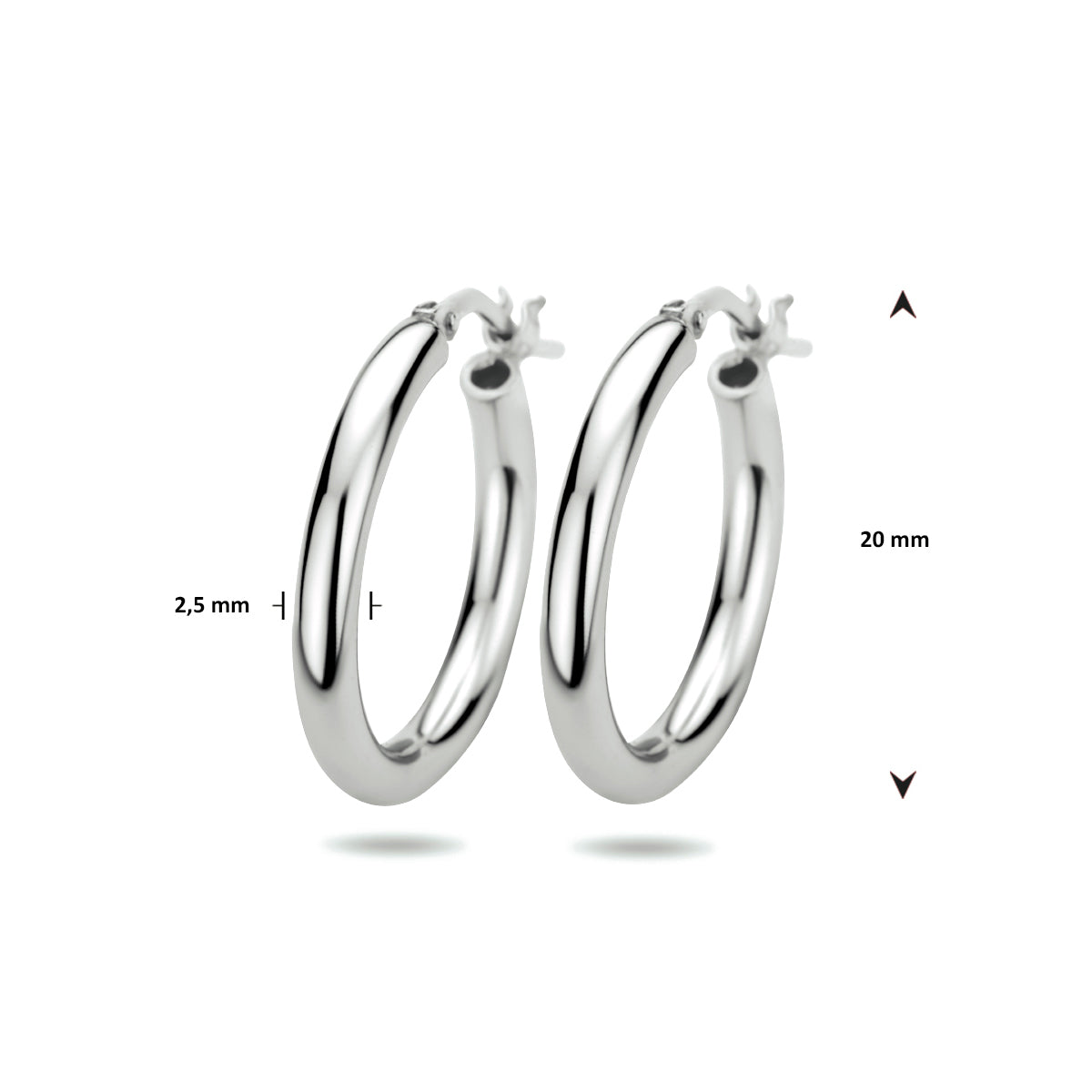 Oorringen 2.5 mm ronde buis