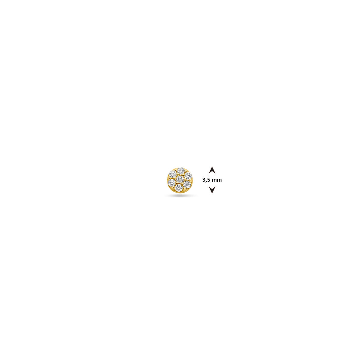 Flat back piercing zirkonia 3.5 mm