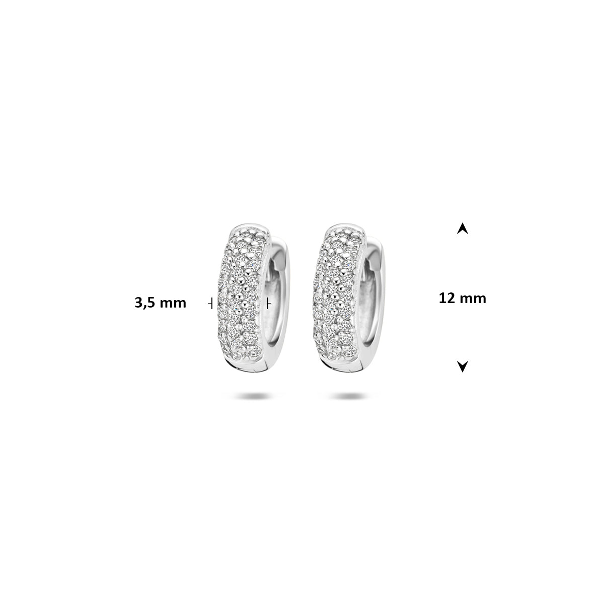 klapoorringen zirkonia 12 mm