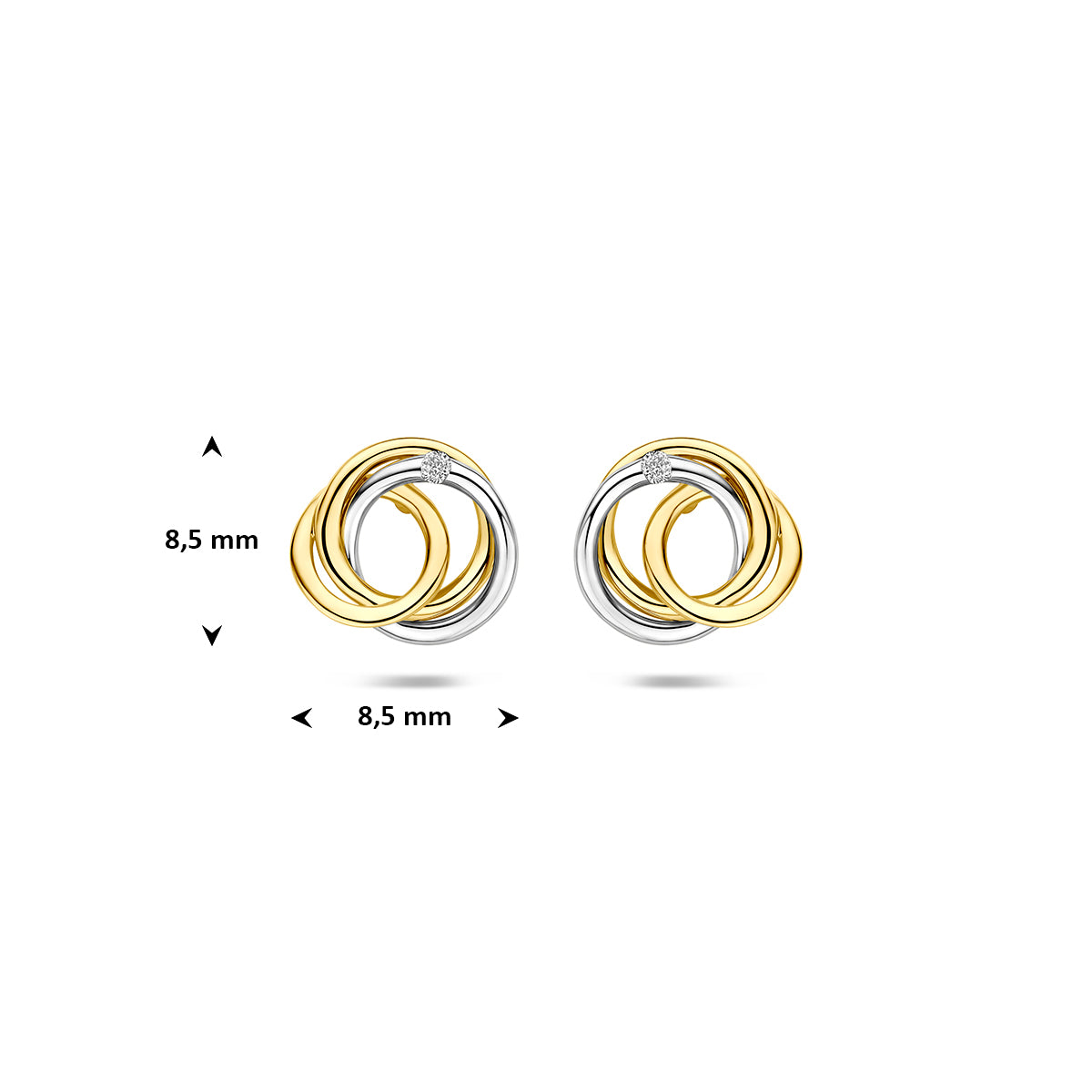 Oorknoppen diamant 0.02ct (2x0.01ct) h si