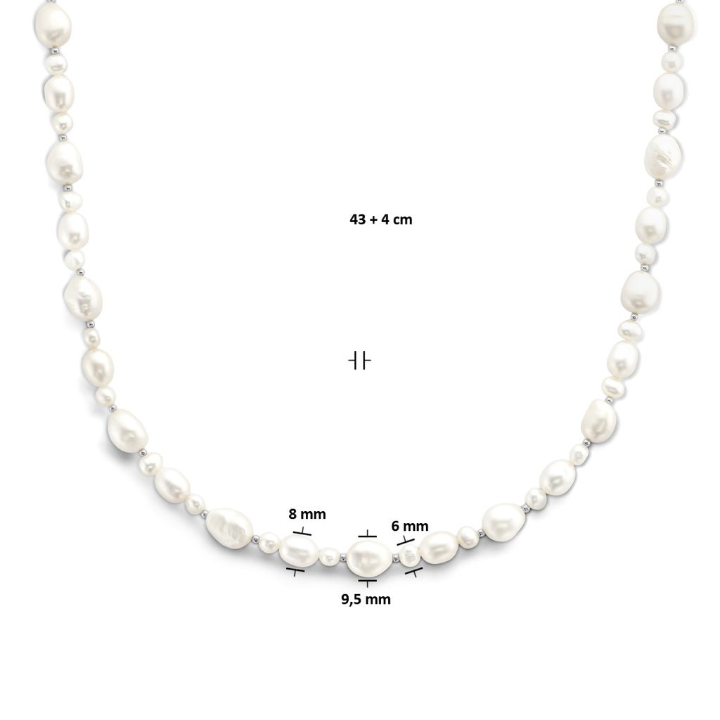 Collier parels 43 + 4 cm