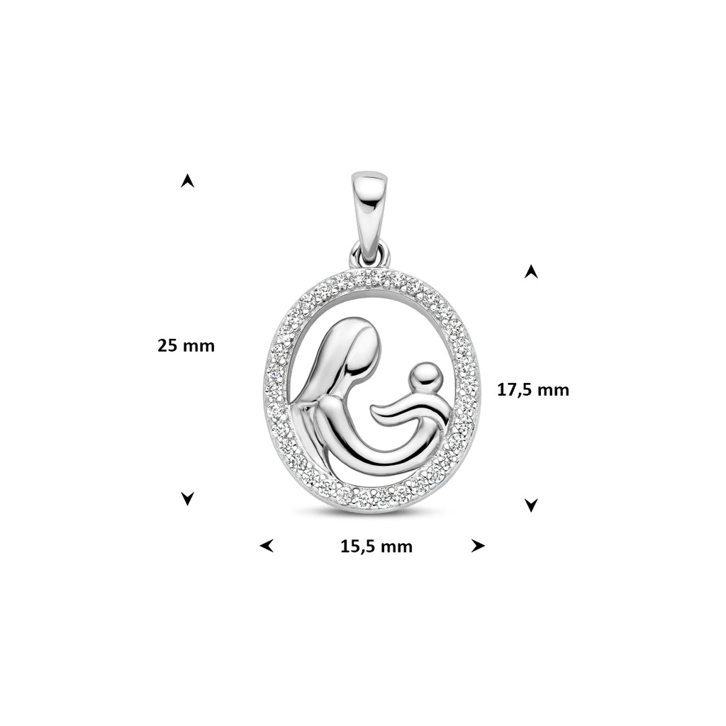 Zilver gerhodineerd baby bedels