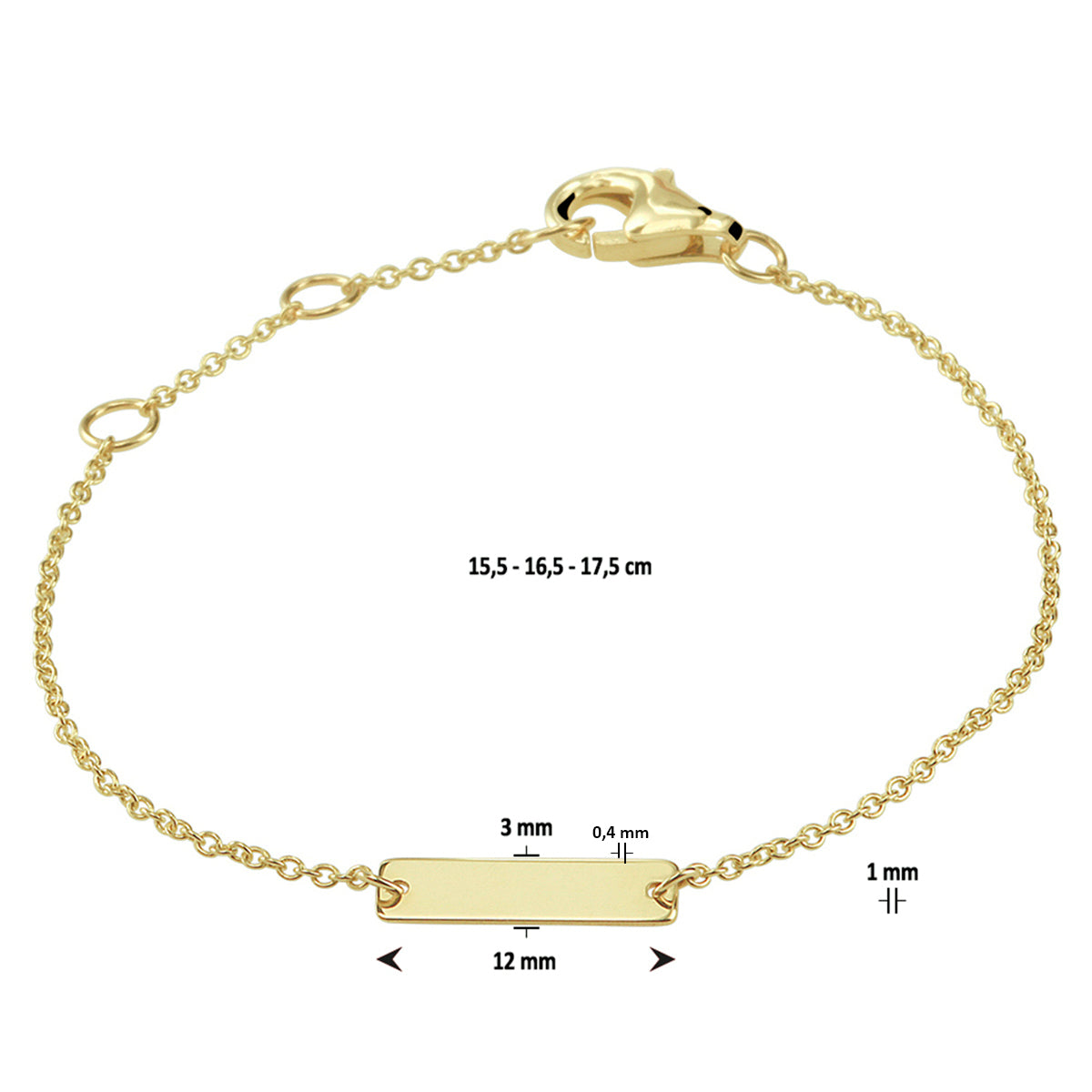 Graveerarmband - goud