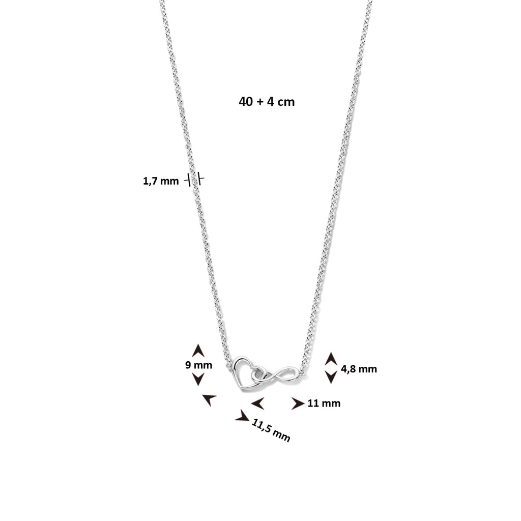 Collier hart en infinity 42 + 3 cm