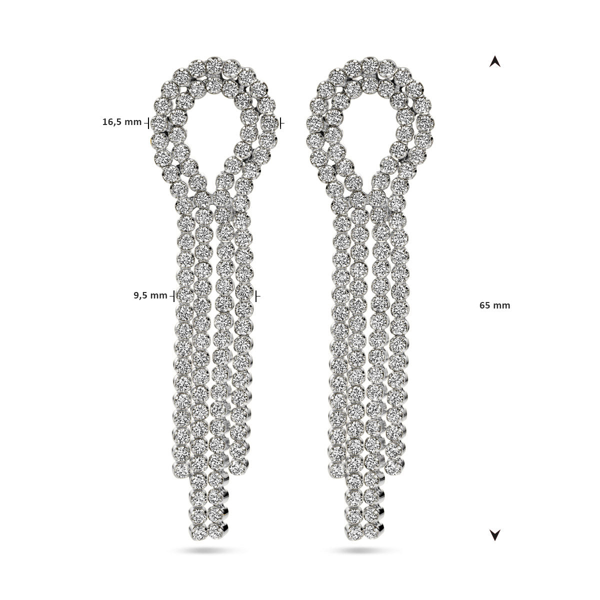 Oorhangers zirkonia