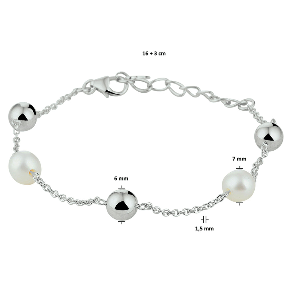 Armband parel 16 + 3 cm