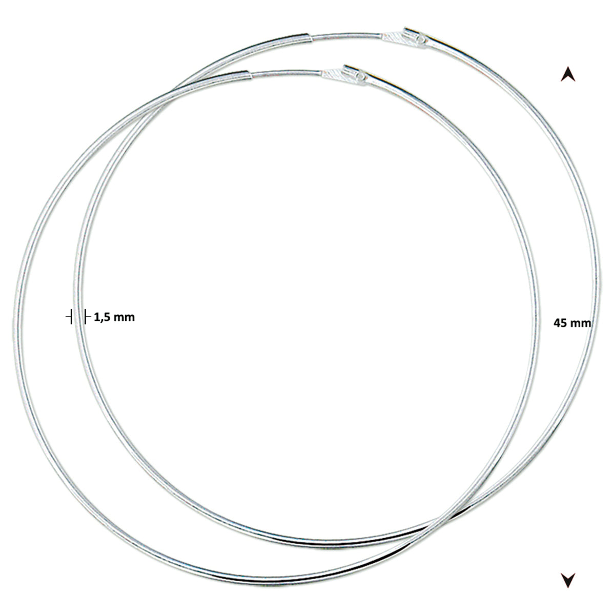 Oorringen 1.5 mm ronde buis