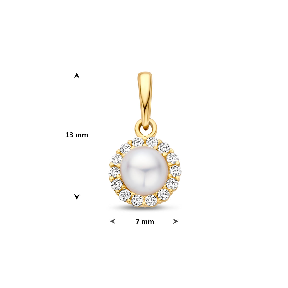Hanger parel en zirkonia