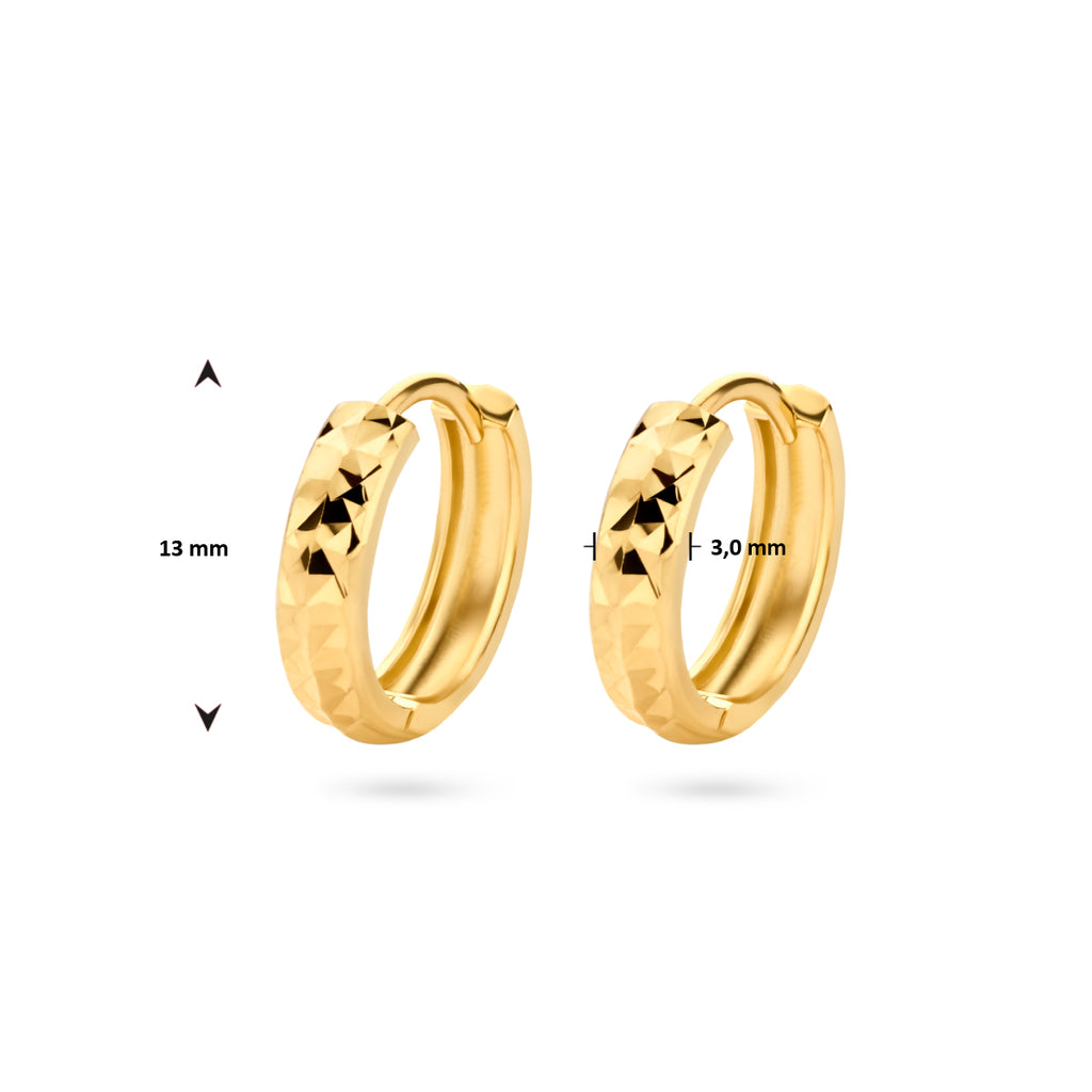 Klapoorringen 3.0 mm gediamanteerd
