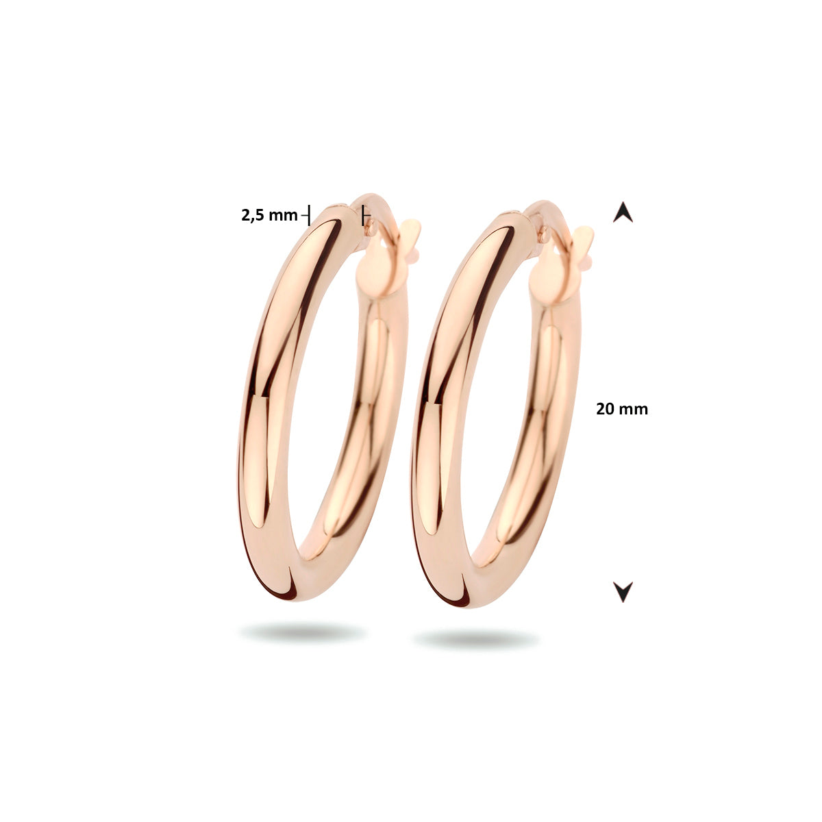 Oorringen 2.5 mm ronde buis
