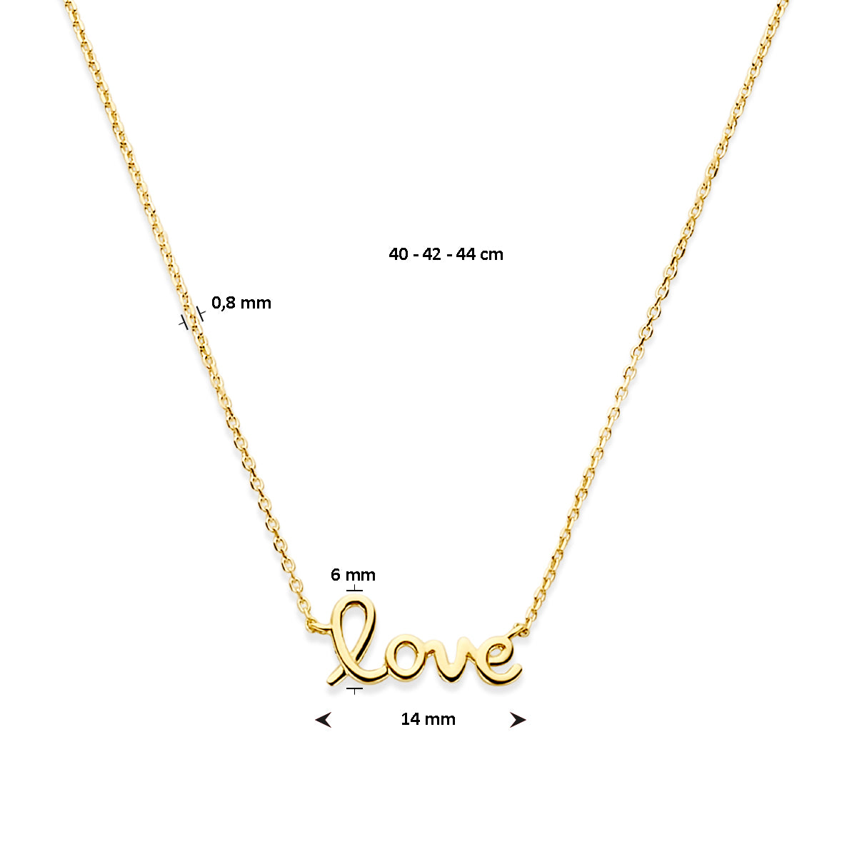 Collier love 40 – 42 – 44 cm
