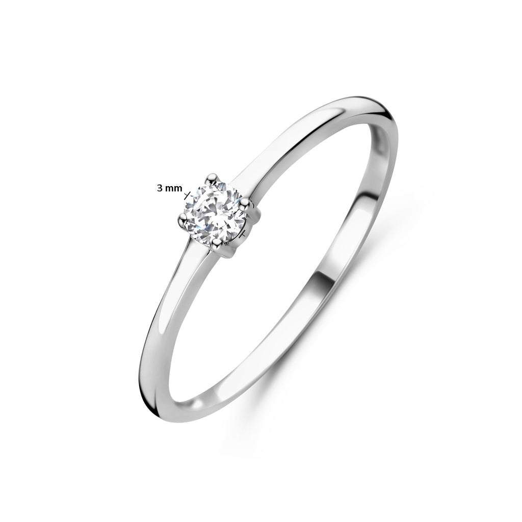 Ring met geboortesteen cz april