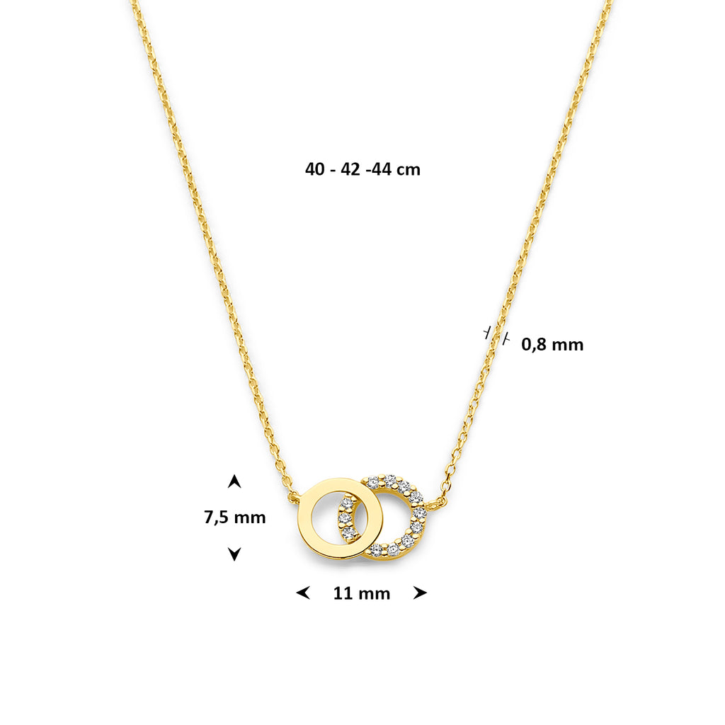 Collier zirkonia 40 - 42 - 44 cm