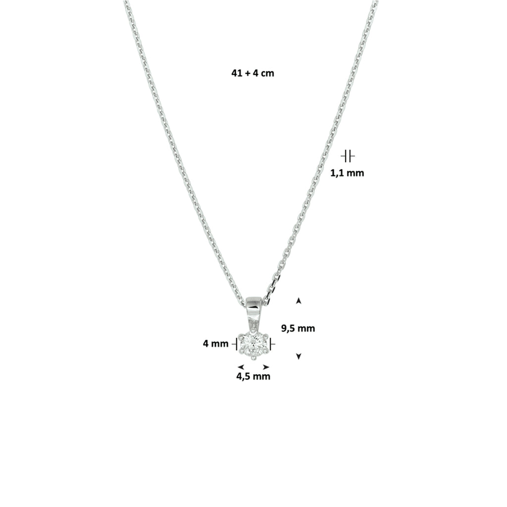 Collier zirkonia 41 + 4 cm