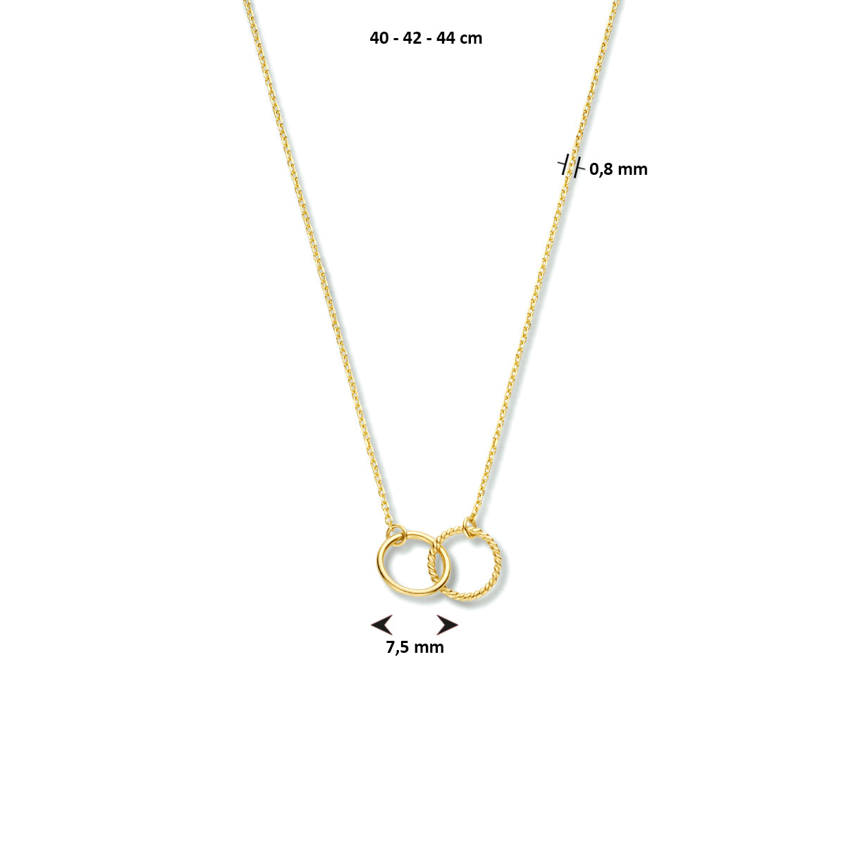 Collier rondjes 40 - 42 - 44 cm
